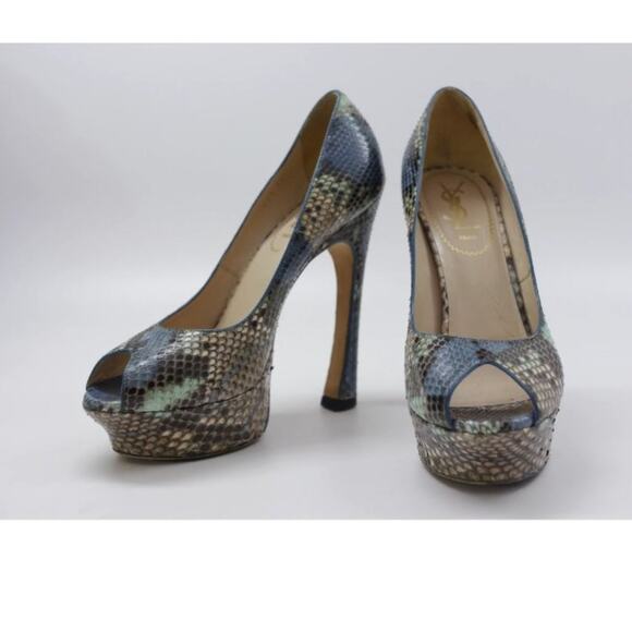 "SAVED FOR CARINE" Yves Saint Laurent YSL Sz 36.5 EU, (6 -6.5 US) Python  Pumps - Picture 6 of 6